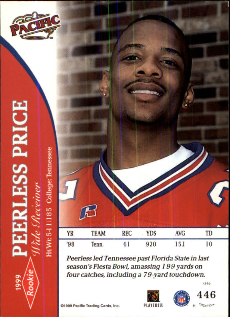 1999 Pacific #446 Peerless Price RC back image