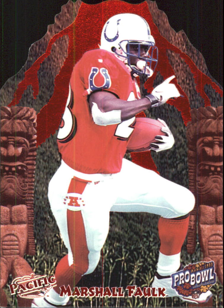 1999 Pacific Pro Bowl Die Cuts #10 Marshall Faulk back image