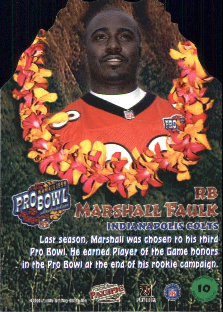 1999 Pacific Pro Bowl Die Cuts #10 Marshall Faulk