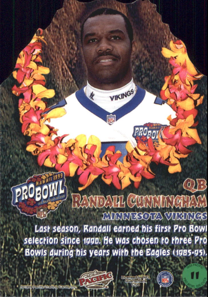 1999 Pacific Pro Bowl Die Cuts #11 Randall Cunningham