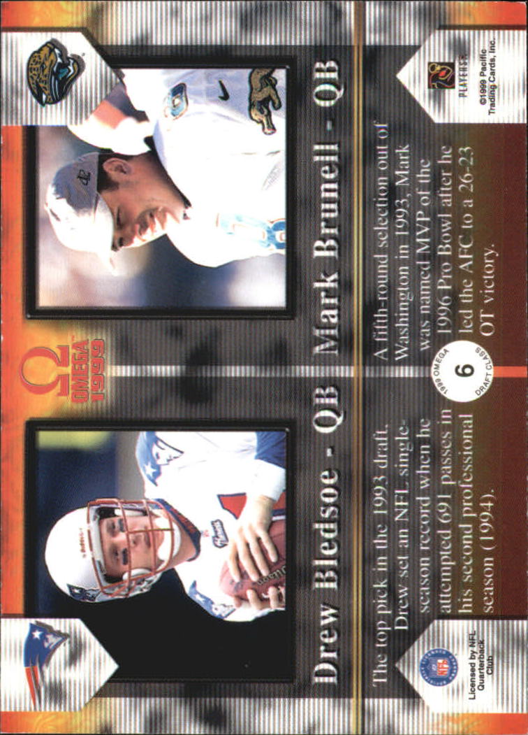 1999 Pacific Omega Draft Class #6 Drew Bledsoe/Mark Brunell