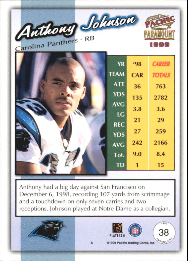 B3959- 1999 Paramount Football Assrtd Insert Cards -You Pick- 15+ FREE US SHIP - Picture 9 of 84