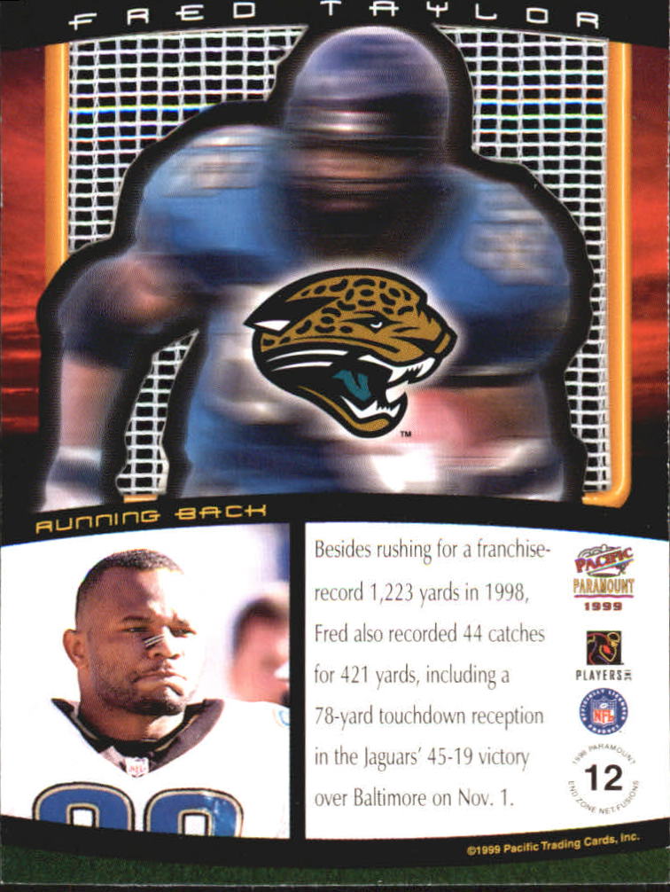 1999 Paramount End Zone Net-Fusions #12 Fred Taylor back image
