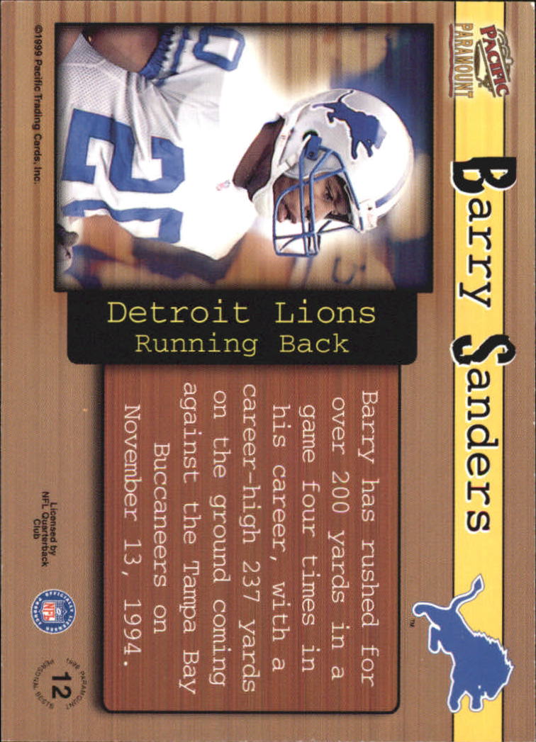 B3959- 1999 Paramount Football Assrtd Insert Cards -You Pick- 15+ FREE US SHIP - Picture 41 of 84