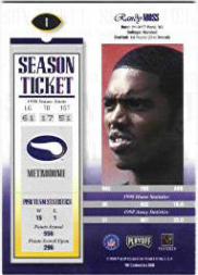 1999 Playoff Contenders SSD #1 Randy Moss back image