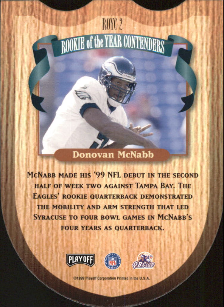 1999 Playoff Contenders SSD ROY Contenders #2 Donovan McNabb back image