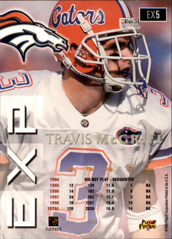 1999 Playoff Prestige EXP #5 Travis McGriff RC back image