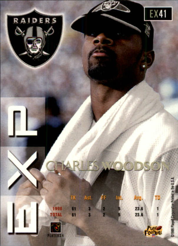 1999 Playoff Prestige EXP #41 Charles Woodson RP back image