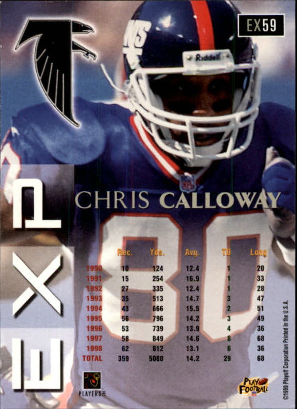 1999 Playoff Prestige EXP #59 Chris Calloway back image