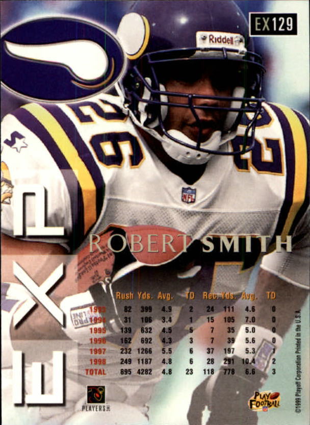 1999 Playoff Prestige EXP #129 Robert Smith back image