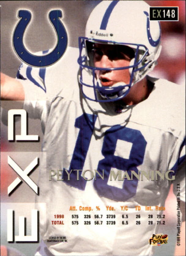 1999 Playoff Prestige EXP #148 Peyton Manning back image