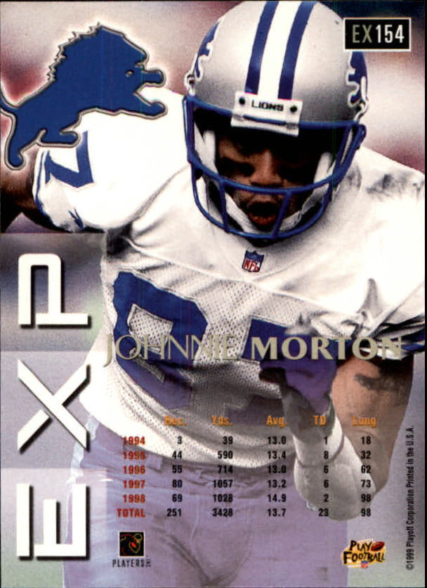 1999 Playoff Prestige EXP #154 Johnnie Morton back image