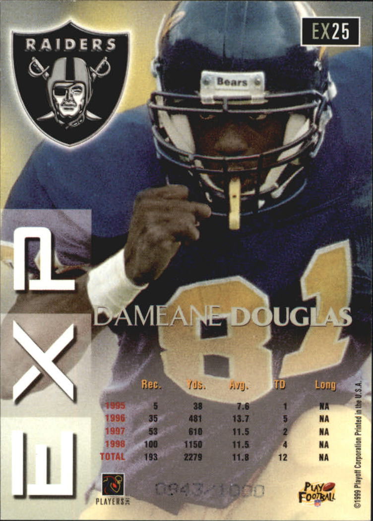 1999 Playoff Prestige EXP Reflections Gold #25 Dameane Douglas back image