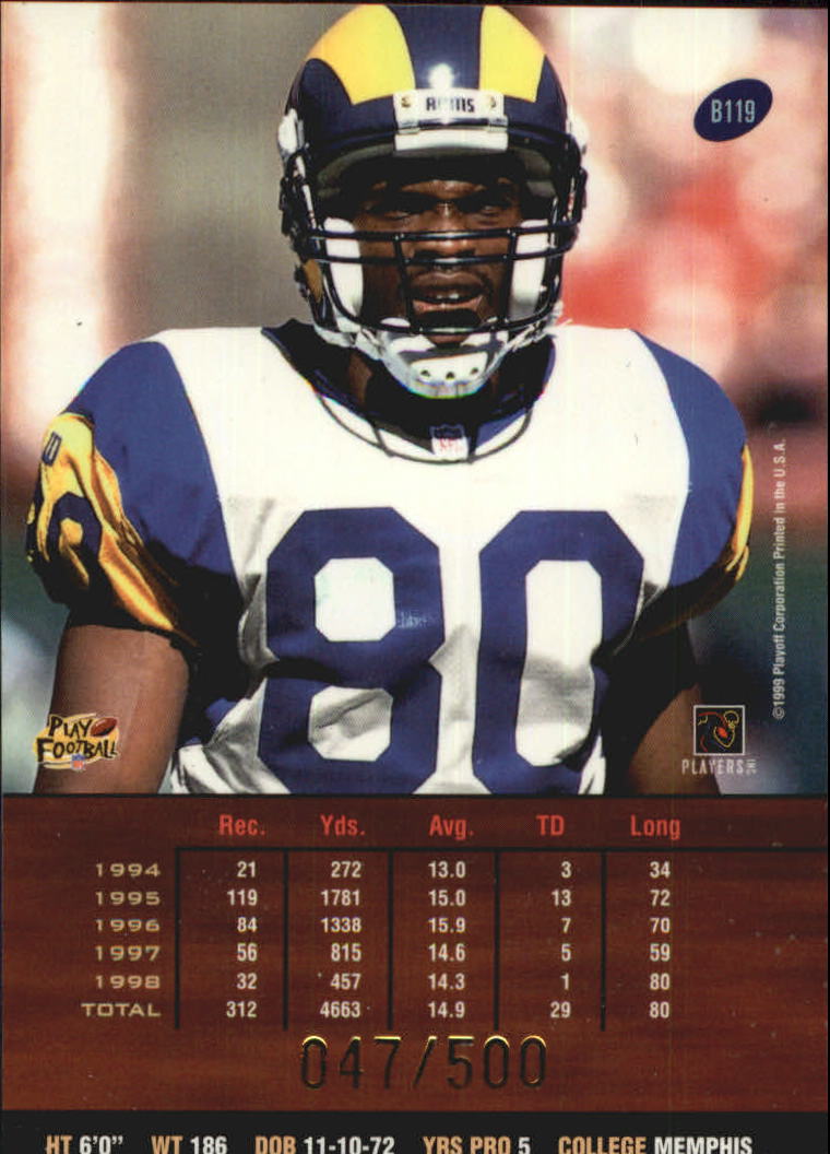 1999 Playoff Prestige SSD Spectrum Gold #119 Isaac Bruce back image
