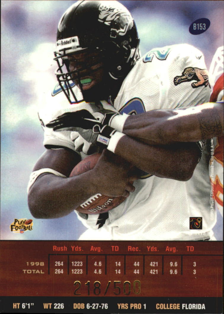 1999 Playoff Prestige SSD Spectrum Red #153 Fred Taylor RP back image