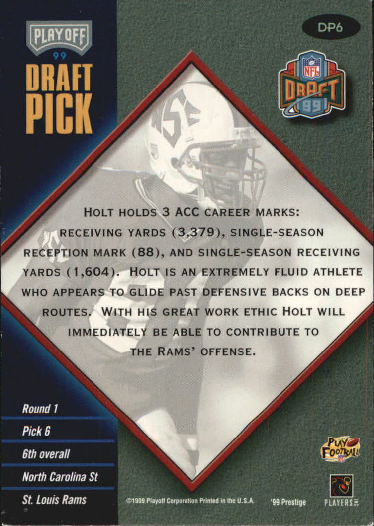 1999 Playoff Prestige SSD Draft Picks #DP6 Torry Holt back image
