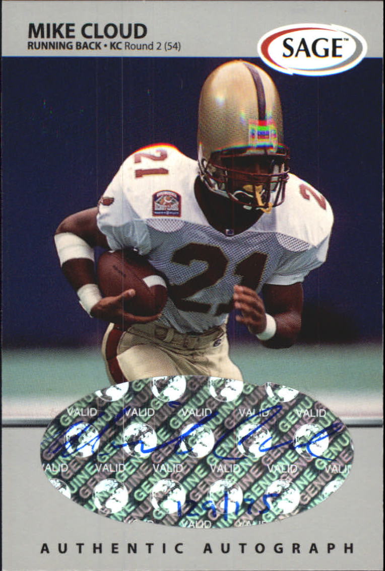 1999 SAGE Autographs Silver #A10 Mike Cloud/175