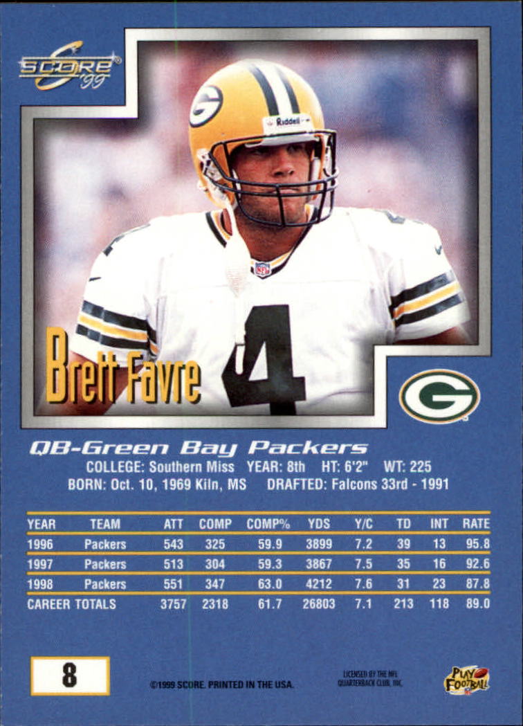 Brett Favre cards (1991-2001) Packers - You Choose - Picture 248 of 372