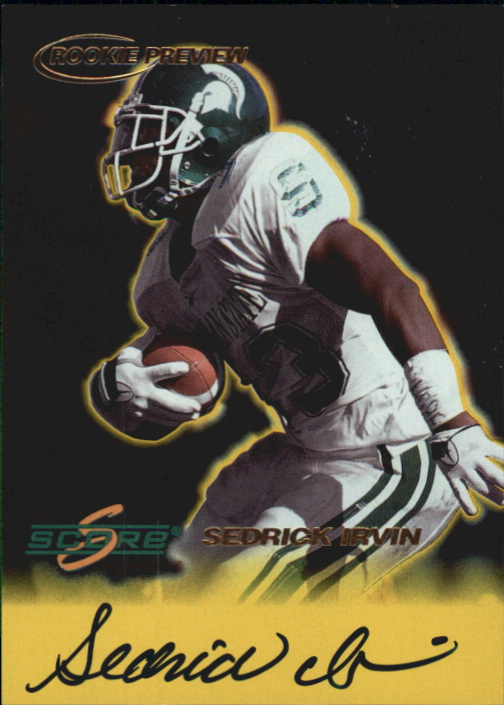 1999 Score Rookie Preview Autographs #16 Sedrick Irvin