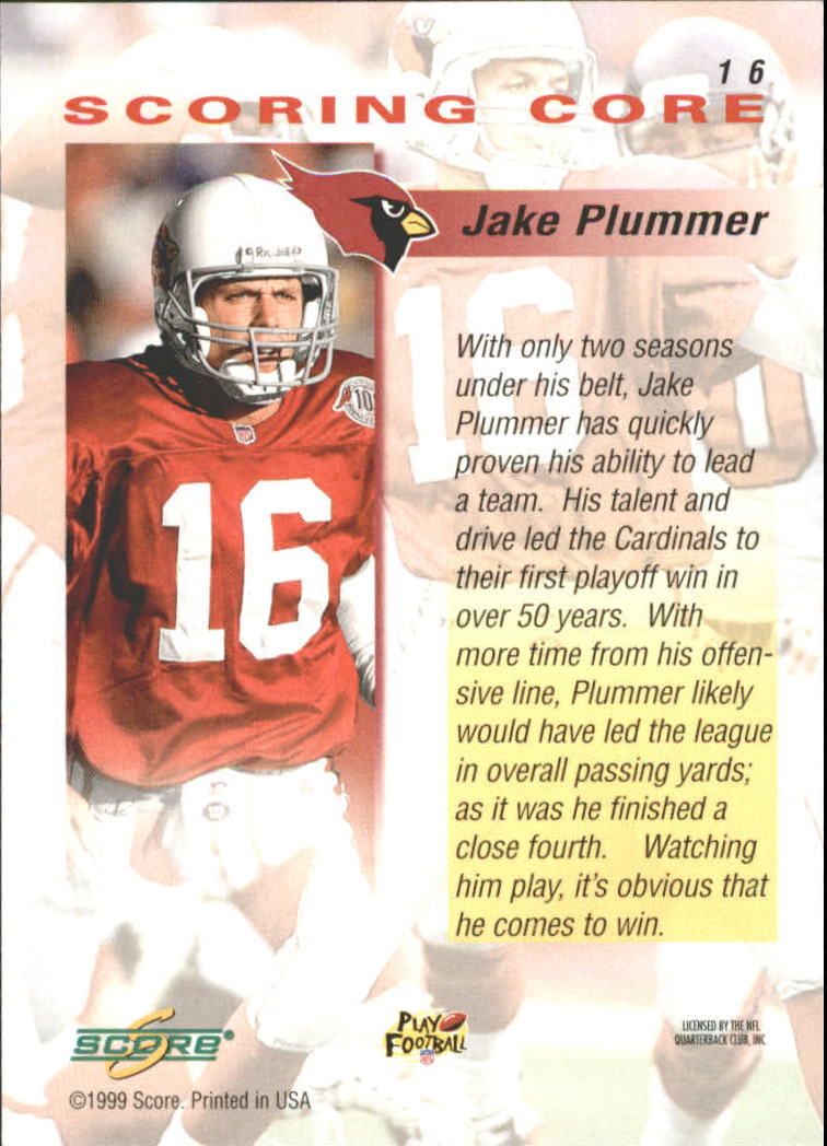 1999 Score Scoring Core #16 Jake Plummer back image