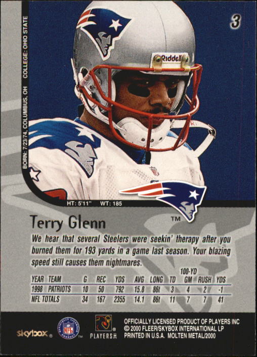 1999 Molten Metal (Skybox) Football "Main Set" Base Cards - Picture 7 of 203