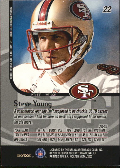 1999 Molten Metal (Skybox) Football "Main Set" Base Cards - Picture 27 of 203