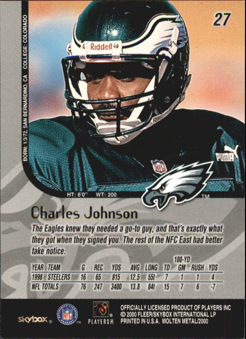 1999 Molten Metal (Skybox) Football "Main Set" Base Cards - Picture 35 of 203