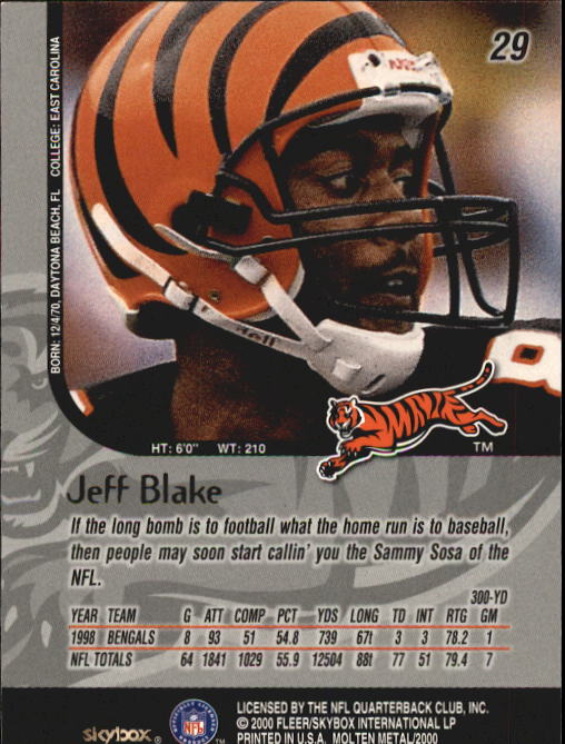 1999 Molten Metal (Skybox) Football "Main Set" Base Cards - Picture 37 of 203