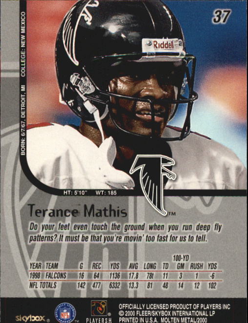1999 Molten Metal (Skybox) Football "Main Set" Base Cards - Picture 49 of 203