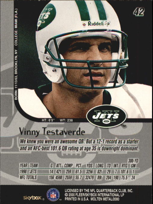 1999 Molten Metal (Skybox) Football "Main Set" Base Cards - Picture 59 of 203