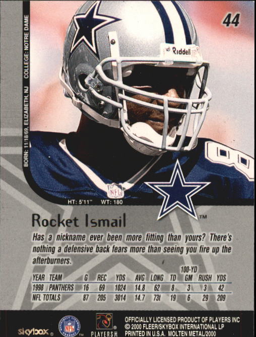 1999 Molten Metal (Skybox) Football "Main Set" Base Cards - Picture 63 of 203