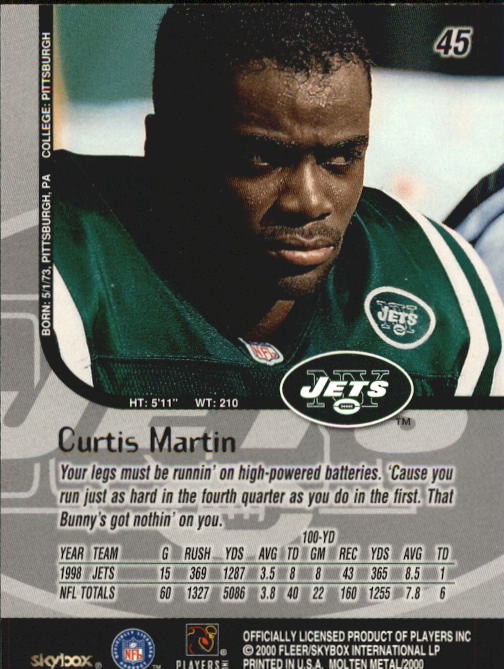 1999 Molten Metal (Skybox) Football "Main Set" Base Cards - Picture 65 of 203