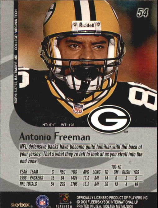 1999 Molten Metal (Skybox) Football "Main Set" Base Cards - Picture 83 of 203