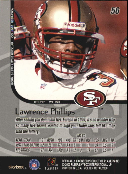 1999 Molten Metal (Skybox) Football "Main Set" Base Cards - Picture 85 of 203