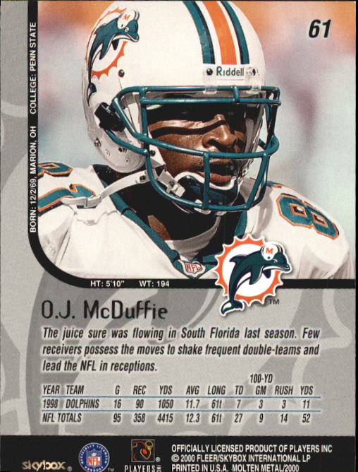 1999 Molten Metal (Skybox) Football "Main Set" Base Cards - Picture 91 of 203