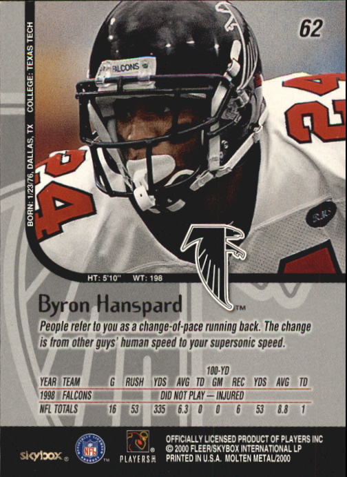 1999 Molten Metal (Skybox) Football "Main Set" Base Cards - Picture 93 of 203