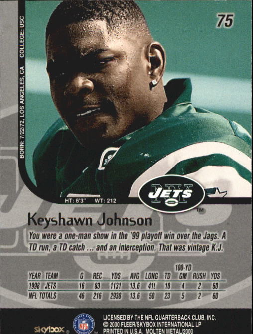 1999 Molten Metal (Skybox) Football "Main Set" Base Cards - Picture 113 of 203