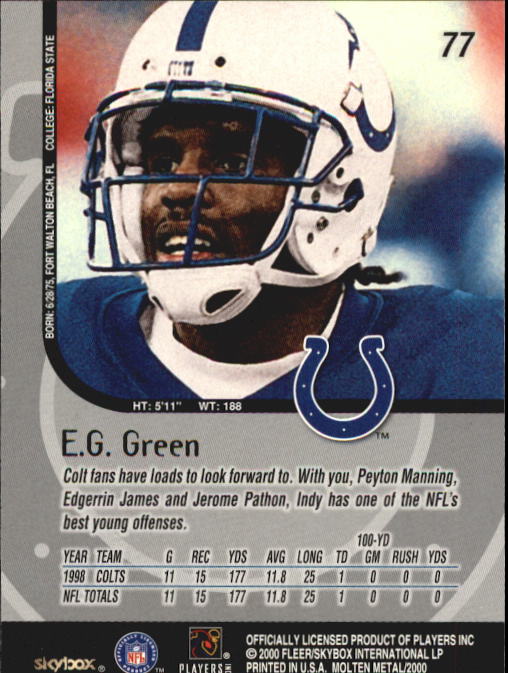 1999 Molten Metal (Skybox) Football "Main Set" Base Cards - Picture 117 of 203