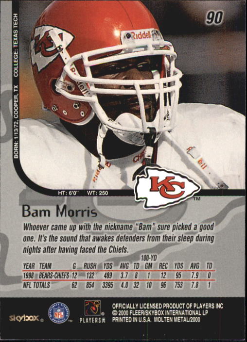 1999 Molten Metal (Skybox) Football "Main Set" Base Cards - Picture 137 of 203
