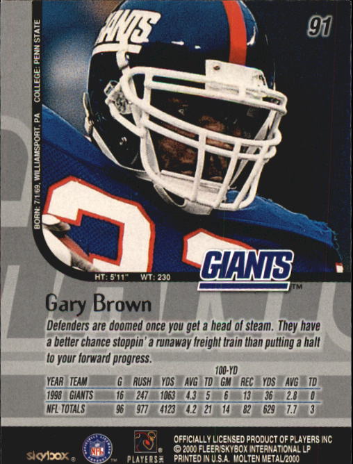 1999 Molten Metal (Skybox) Football "Main Set" Base Cards - Picture 139 of 203
