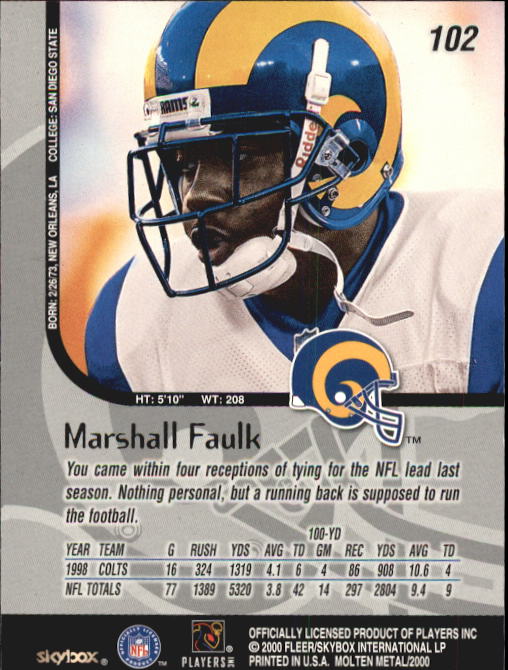 1999 Molten Metal (Skybox) Football "Main Set" Base Cards - Picture 157 of 203