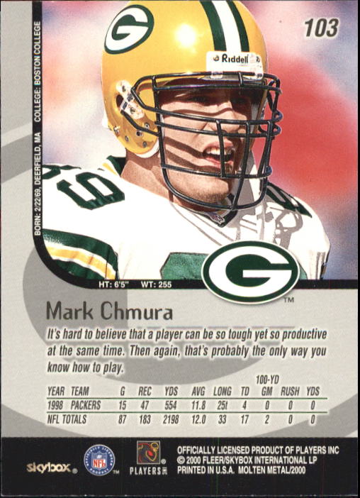 1999 Molten Metal (Skybox) Football "Main Set" Base Cards - Picture 159 of 203