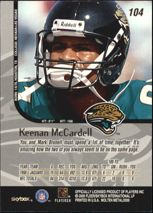 1999 Molten Metal (Skybox) Football "Main Set" Base Cards - Picture 161 of 203