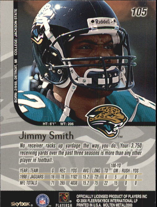 1999 SkyBox Molten Metal #105 Jimmy Smith back image