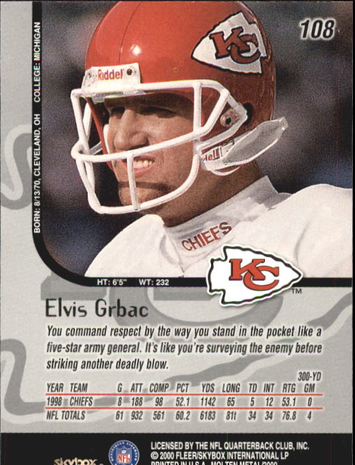 1999 Molten Metal (Skybox) Football "Main Set" Base Cards - Picture 169 of 203