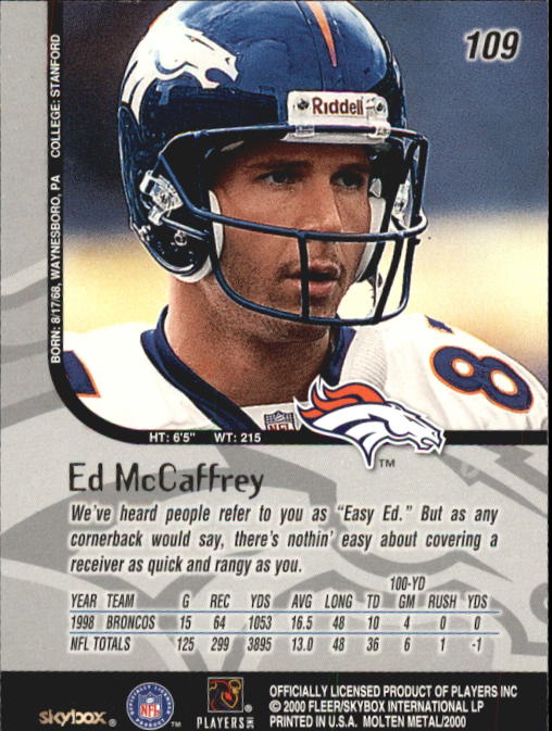 1999 Molten Metal (Skybox) Football "Main Set" Base Cards - Picture 171 of 203