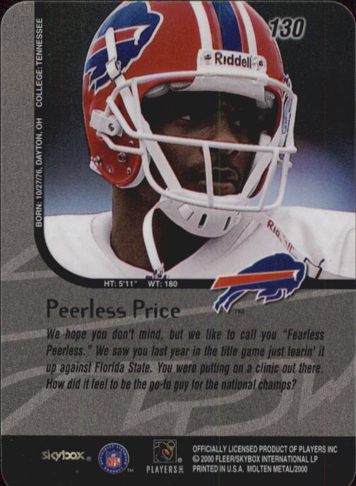 1999 Molten Metal (Skybox) Football "Main Set" Base Cards - Picture 197 of 203