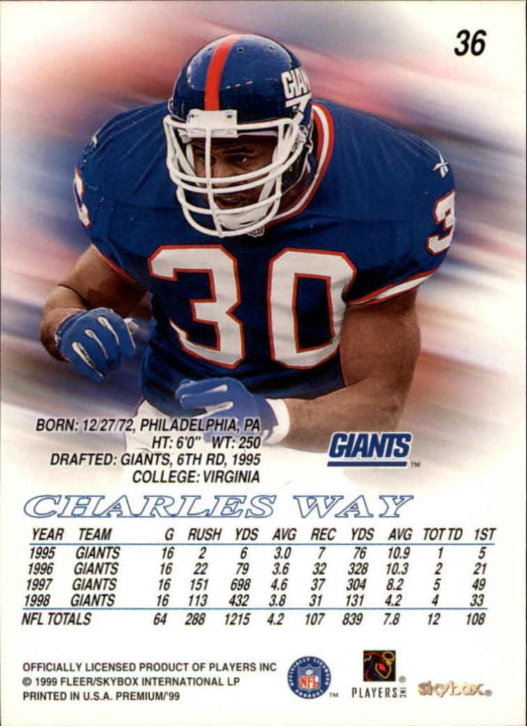 B0897- 1999 Skybox Premium Football Card #s 1-200 -You Pick- 15+ FREE US SHIP - Picture 65 of 349