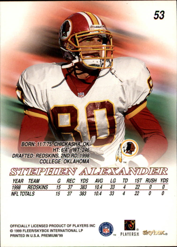 B0897- 1999 Skybox Premium Fußball Karte #S 1-200 -du Pick- 15 + Gratis US - Bild 97 von 349