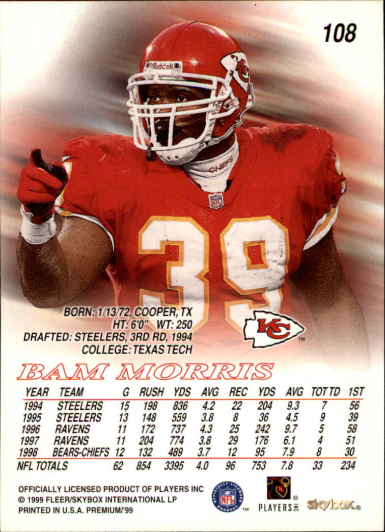 B0897- 1999 Skybox Premium Football Card #s 1-200 -You Pick- 15+ FREE US SHIP - Picture 187 of 349